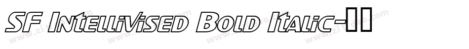 SF Intellivised Bold Italic字体转换